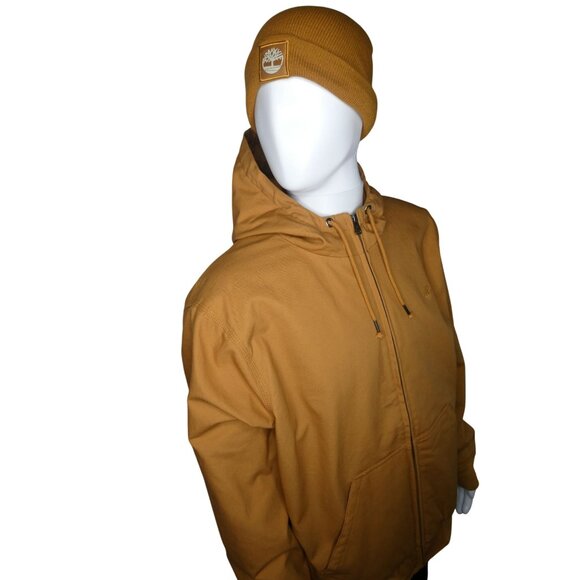 Timberland Men's Insulated Canvas Hooded Bomber Jacket Size XXL - Picture 5 of 14